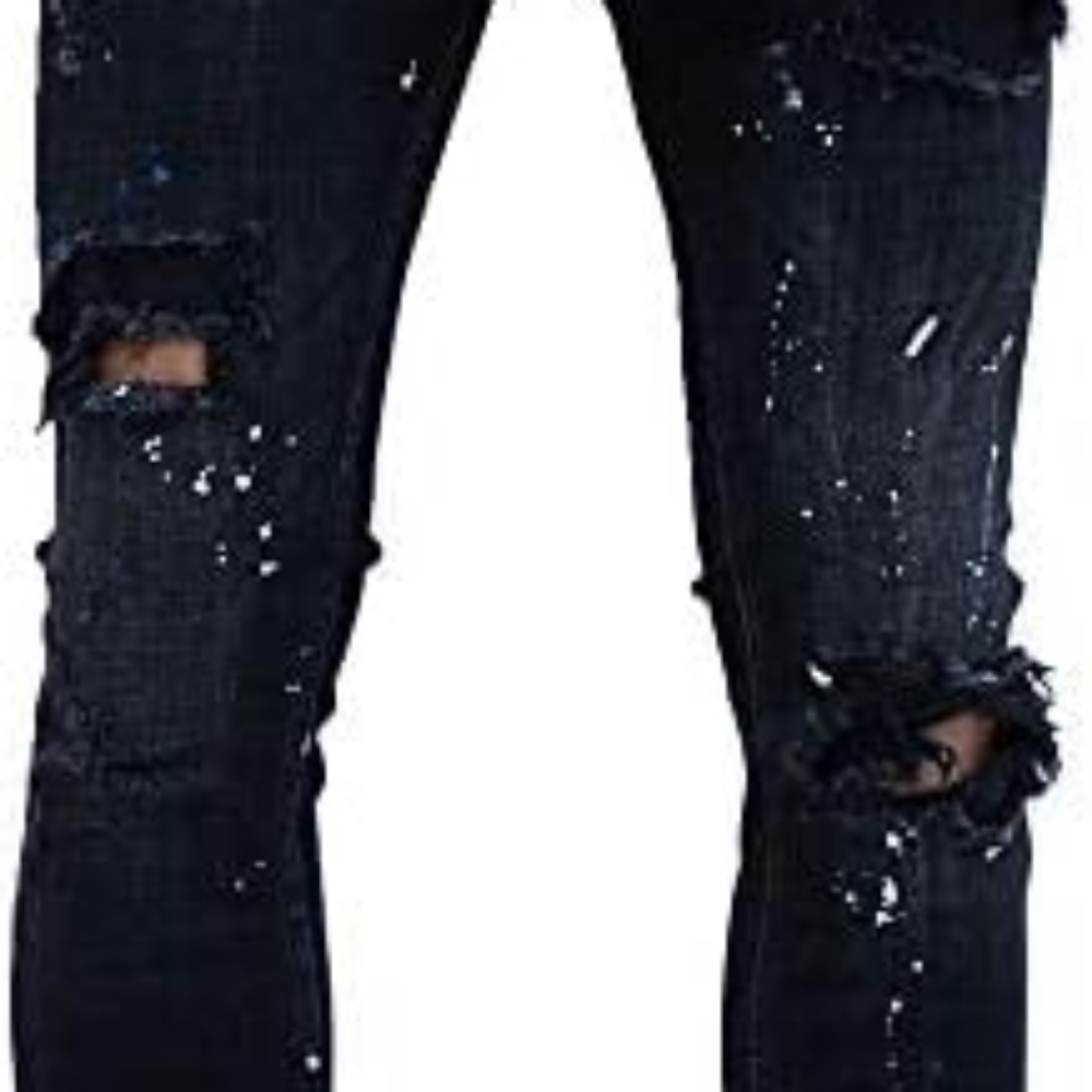 Zara Skinny Paint Splatter Jeans Gem